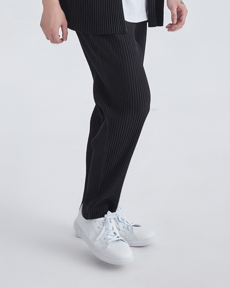 Ribbed Casual Cotton Trousers