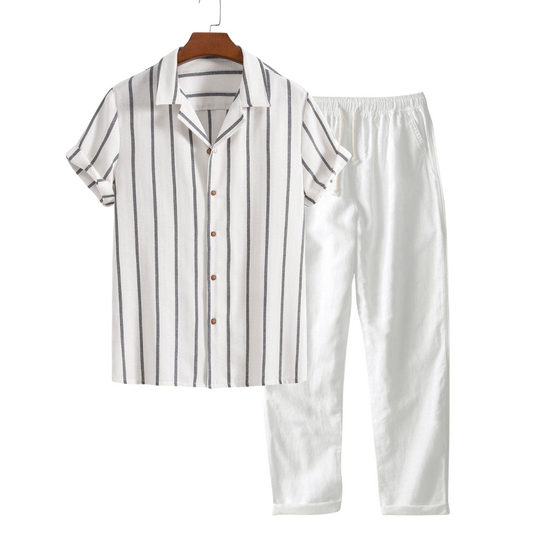 Valbonne Linen Set – Short Sleeve Edition