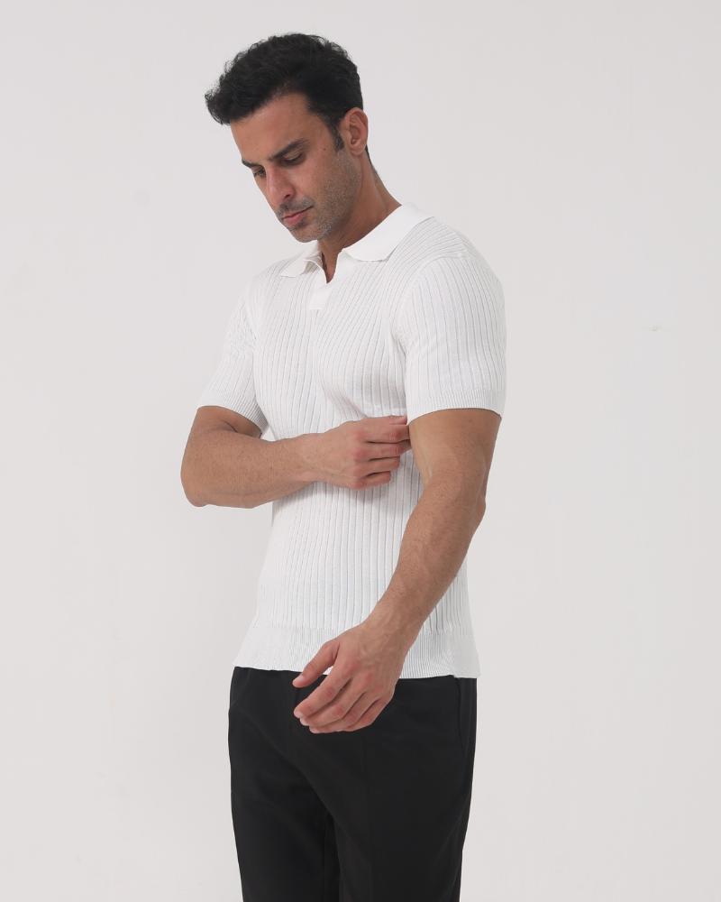 Siena Ribbed Cotton Polo