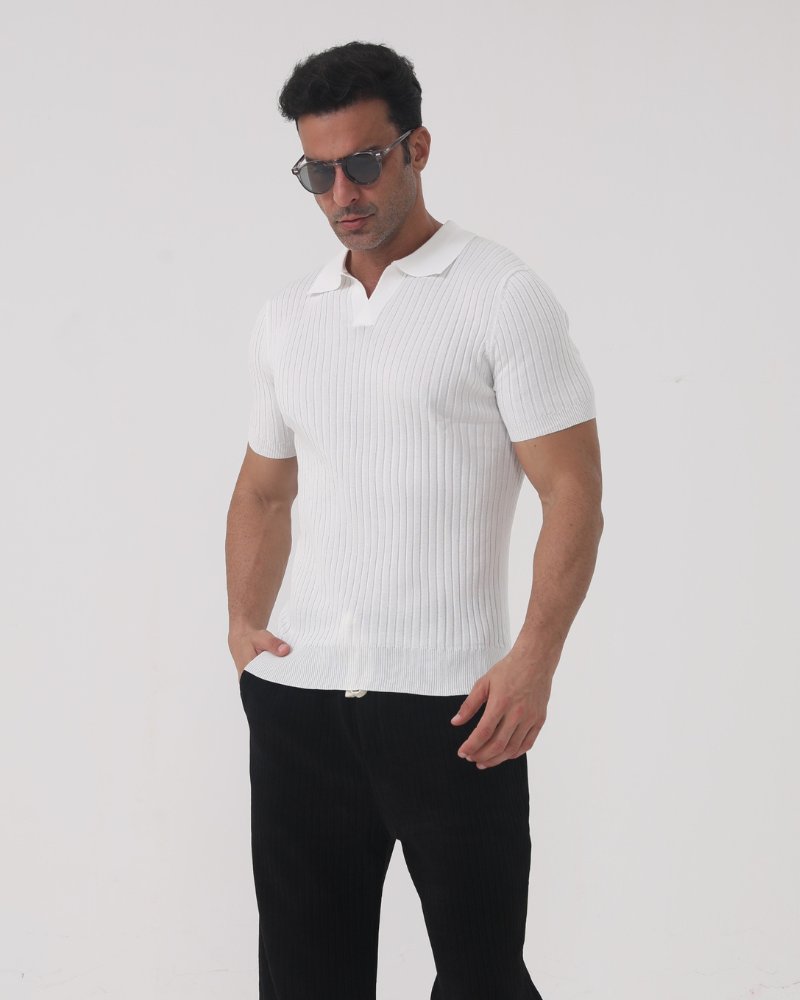 Siena Ribbed Cotton Polo