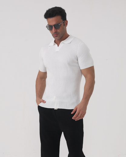 Siena Ribbed Cotton Polo