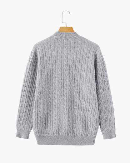 Heritage Cashmere Woven Half Zip