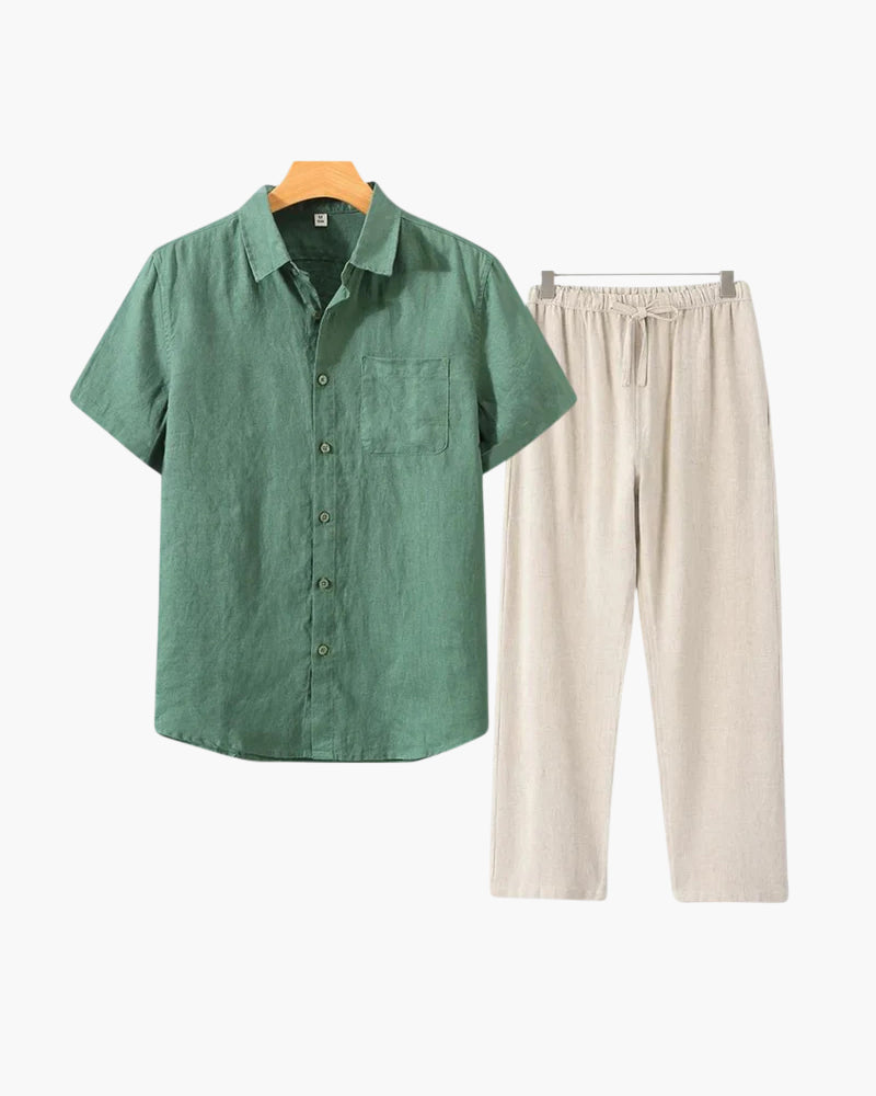 Montclair Linen Combo (Short Sleeve)