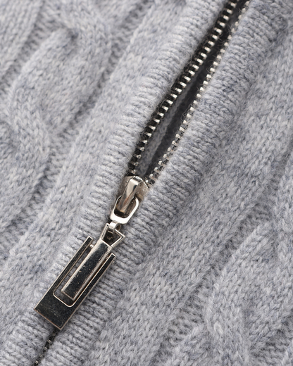 Heritage Cashmere Woven Half Zip