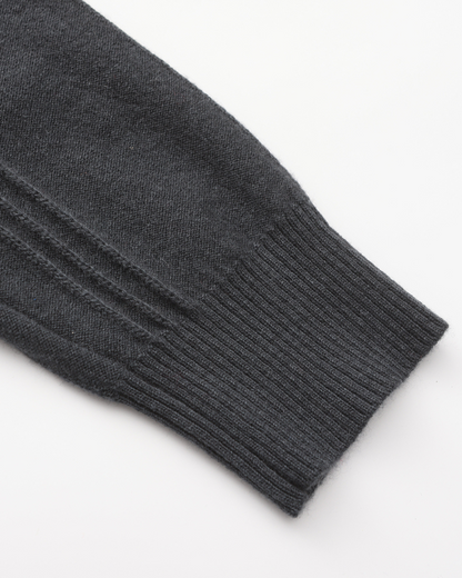 Heritage Cashmere Ribbed Half Zip