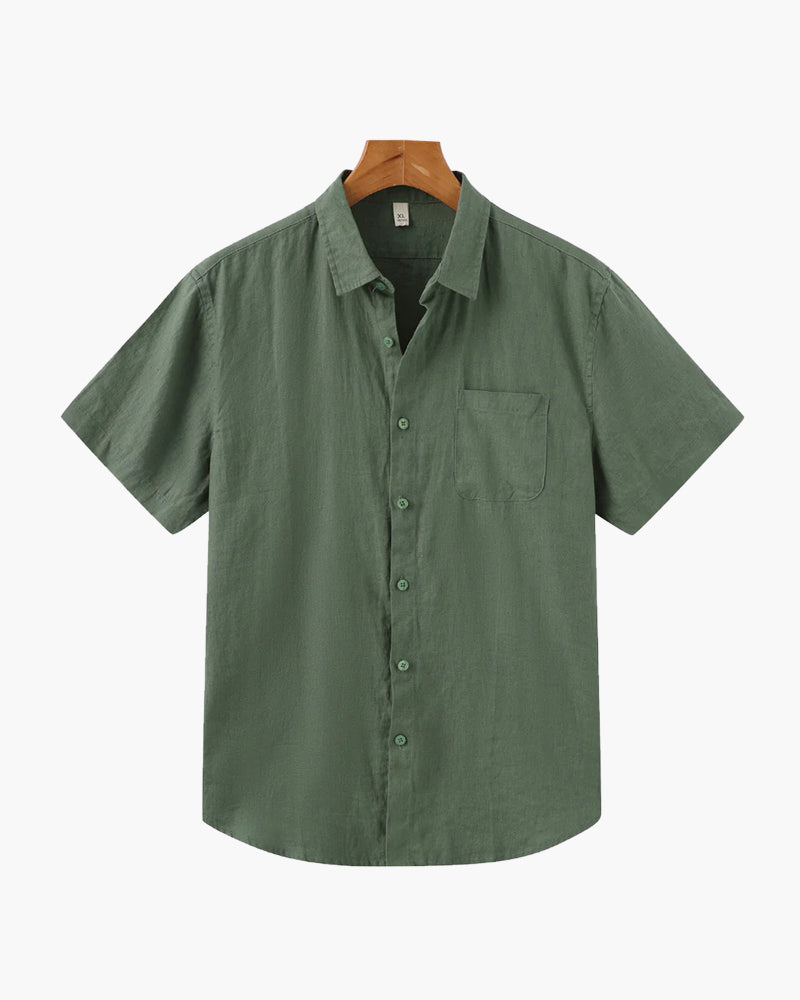 Santorini Linen Shirt (Shortsleeve)