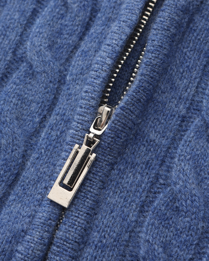 Heritage Cashmere Woven Half Zip