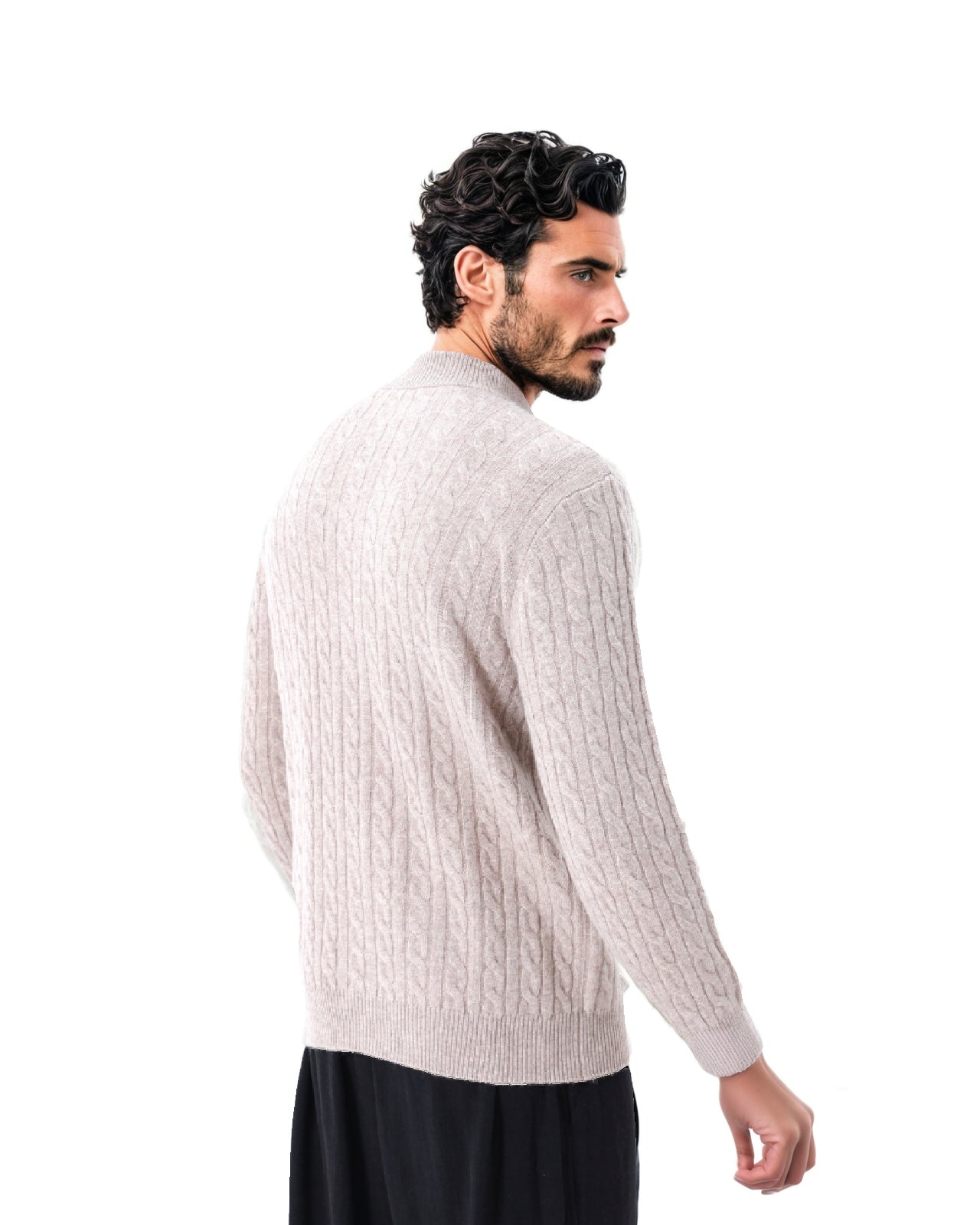 Heritage Cashmere Woven Half Zip